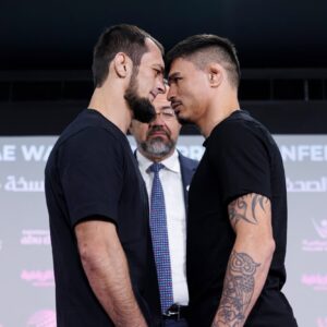 UAE Warriors 74 press conference face-off 1 in Abu Dhabi