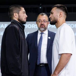 UAE Warriors 74 press conference face-off 3 in Abu Dhabi