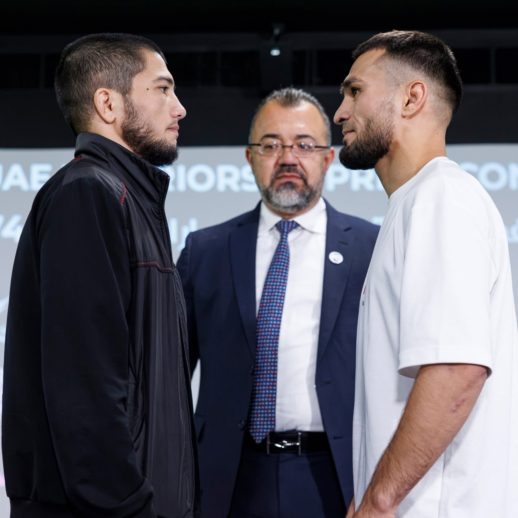 UAE Warriors 74 press conference face-off 3 in Abu Dhabi
