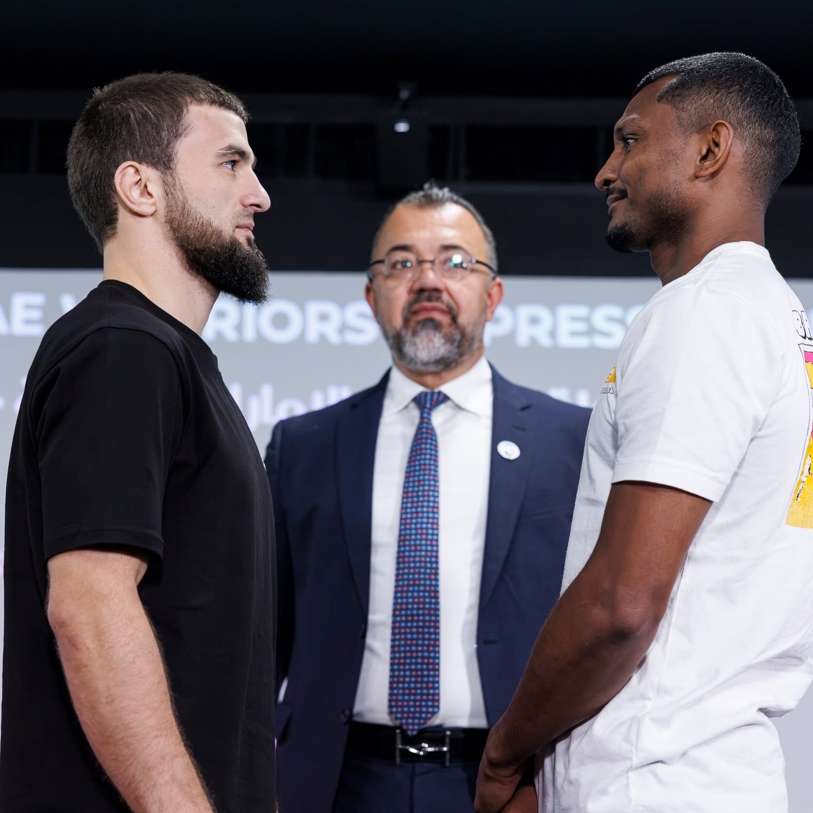 UAE Warriors 74 press conference face-off 4 in Abu Dhabi