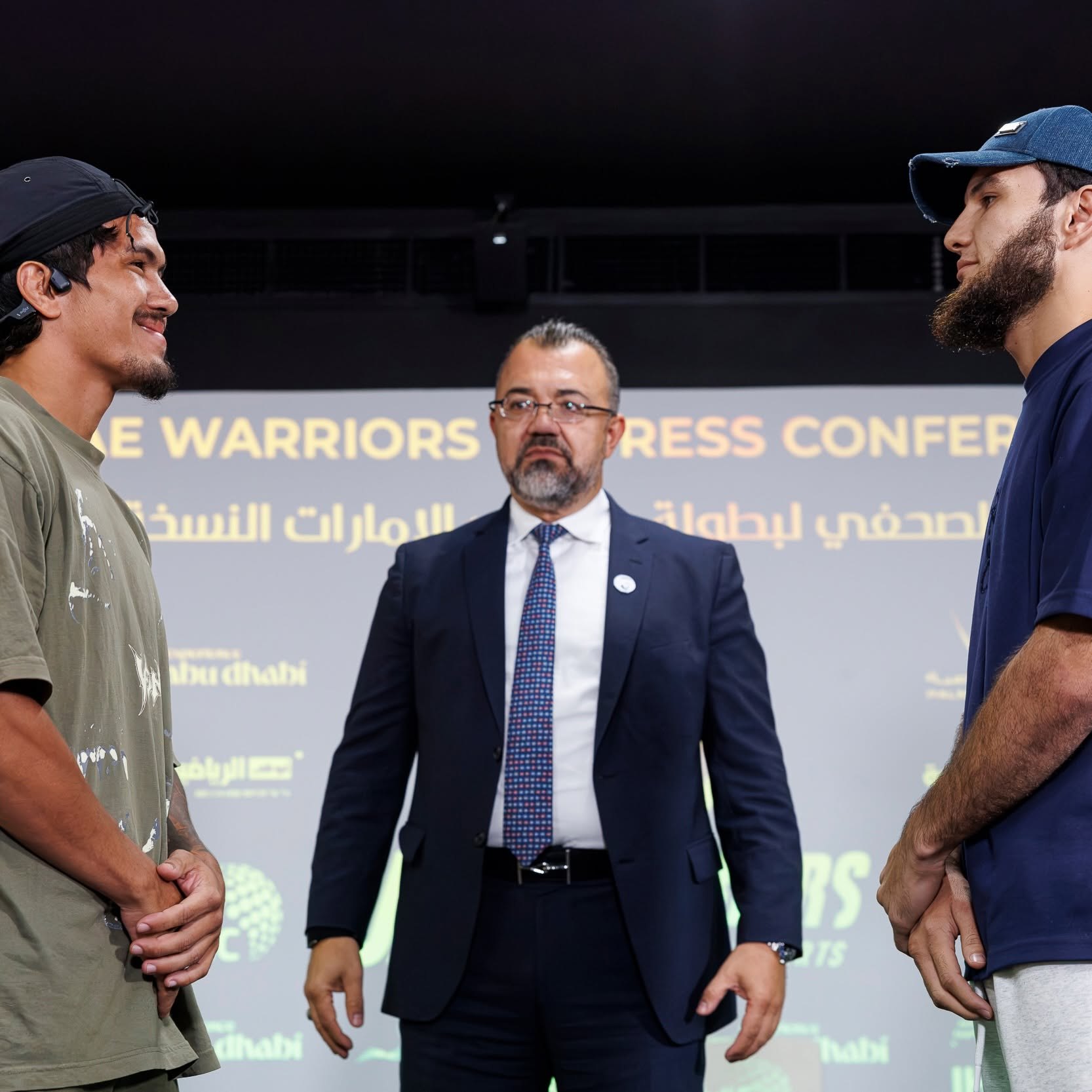 UAE Warriors 74 press conference face-off 5 in Abu Dhabi