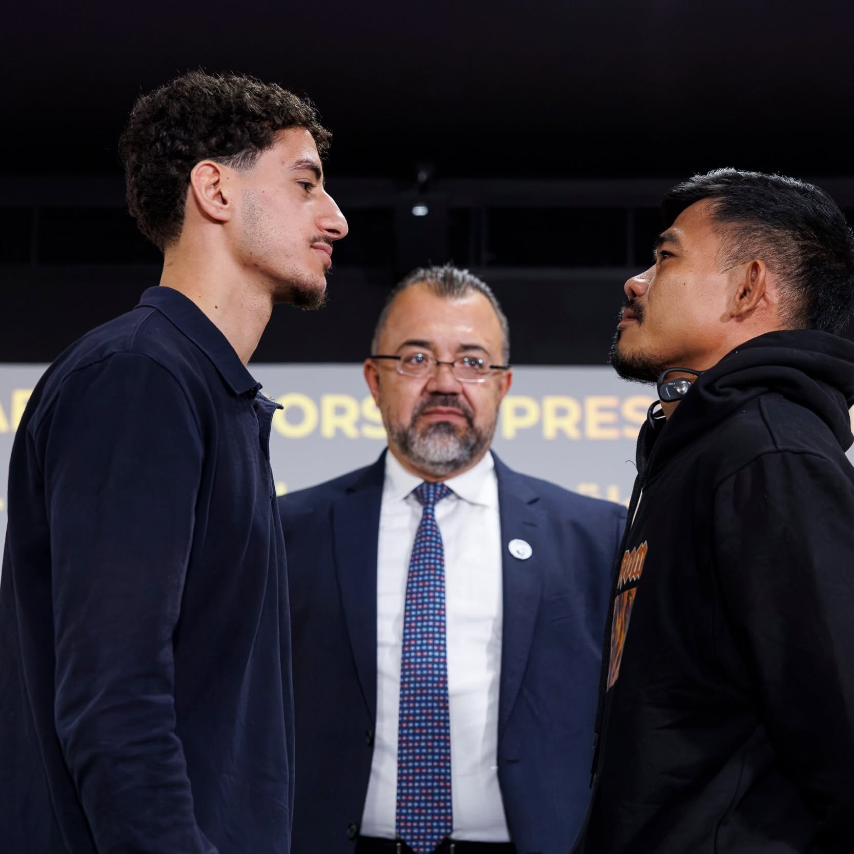 UAE Warriors 74 press conference face-off 9 in Abu Dhabi